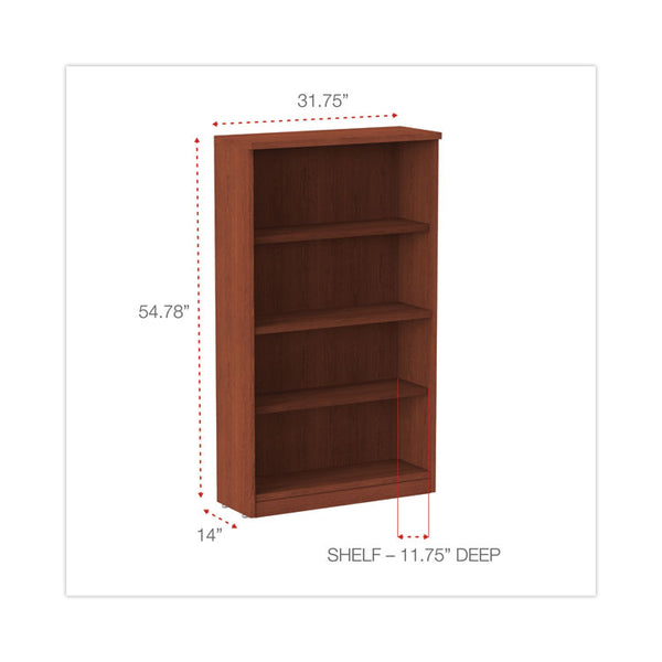 Alera® Alera Valencia Series Bookcase, Four-Shelf, 31.75w x 14d x 54.88h, Medium Cherry (ALEVA635632MC)