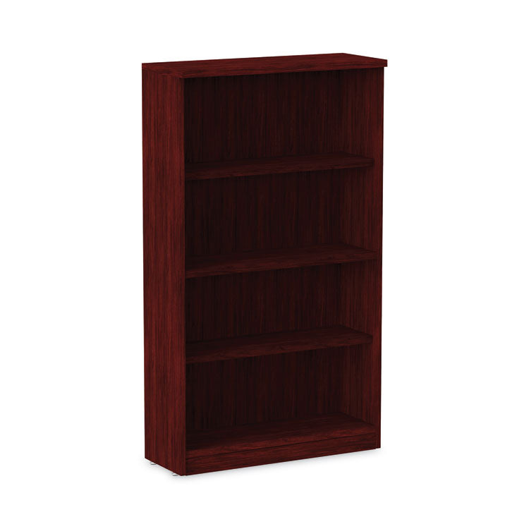 Alera® Alera Valencia Series Bookcase, Four-Shelf, 31.75w x 14d x 54.88h, Mahogany (ALEVA635632MY)