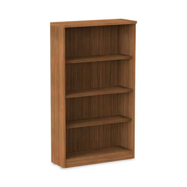 Alera® Alera Valencia Series Bookcase, Four-Shelf, 31.75w x 14d x 54.88h, Modern Walnut (ALEVA635632WA)