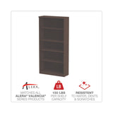 Alera® Alera Valencia Series Bookcase, Five-Shelf, 31.75w x 14d x 64.75h, Espresso (ALEVA636632ES)