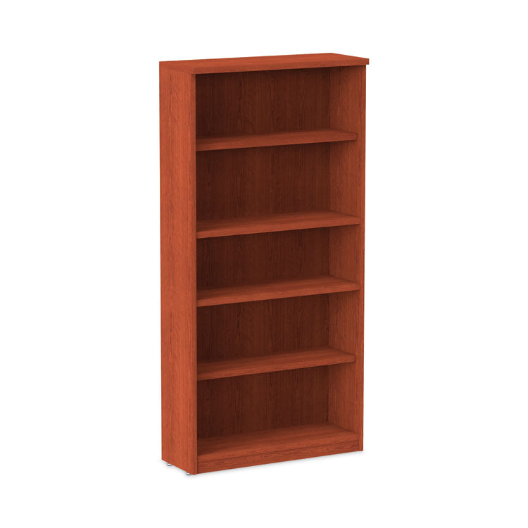 Alera® Alera Valencia Series Bookcase, Five-Shelf, 31.75w x 14d x 64.75h, Medium Cherry (ALEVA636632MC)