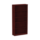 Alera® Alera Valencia Series Bookcase, Five-Shelf, 31.75w x 14d x 64.75h, Mahogany (ALEVA636632MY)