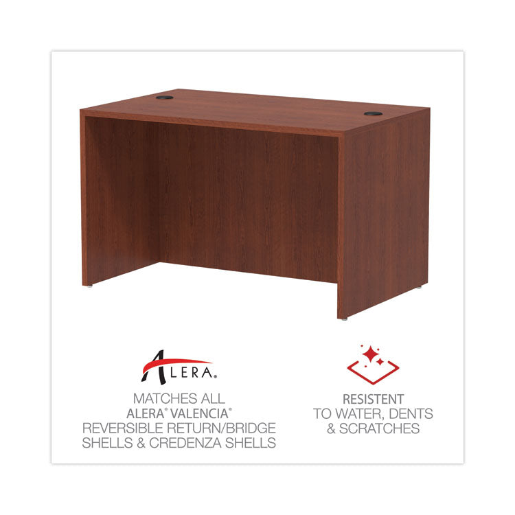 Alera® Alera Valencia Series Straight Front Desk Shell, 47.25" x 29.5" x 29.63", Medium Cherry (ALEVA214830MC)