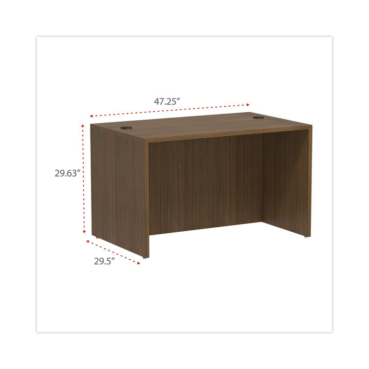 Alera® Alera Valencia Series Straight Front Desk Shell, 47.25" x 29.5" x 29.63", Modern Walnut (ALEVA214830WA) Each