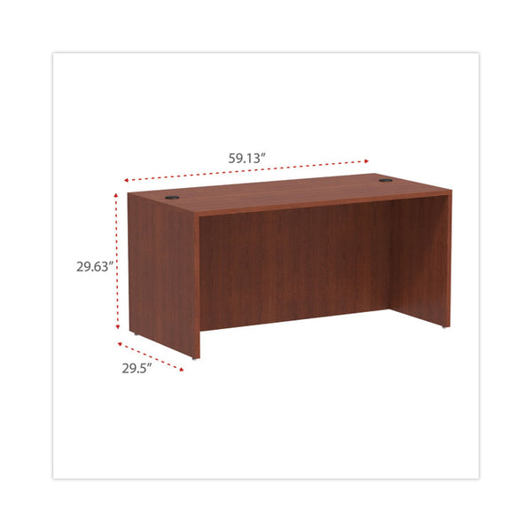 Alera® Alera Valencia Series Straight Front Desk Shell, 59.13" x 29.5" x 29.63", Medium Cherry (ALEVA216030MC)