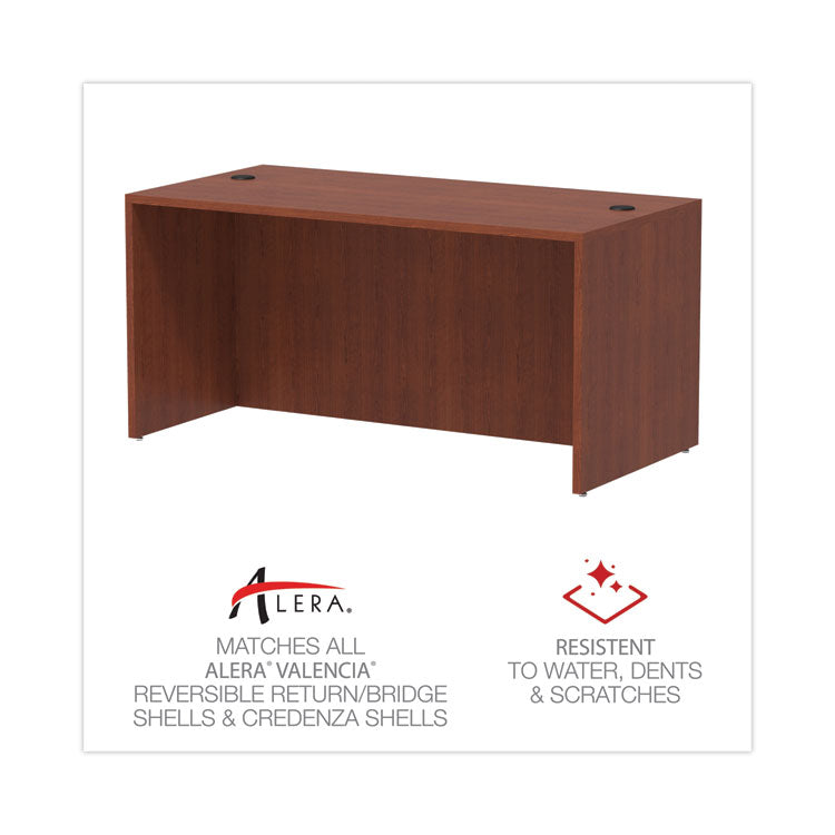 Alera® Alera Valencia Series Straight Front Desk Shell, 59.13" x 29.5" x 29.63", Medium Cherry (ALEVA216030MC)