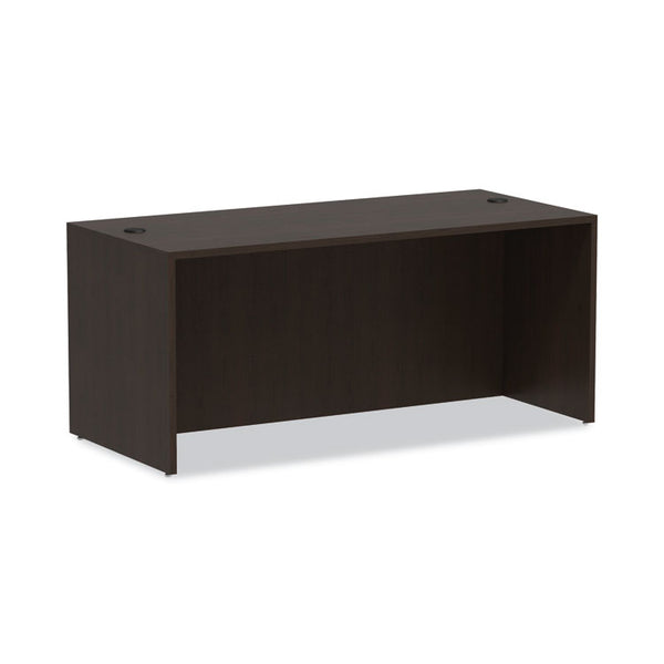 Alera® Alera Valencia Series Straight Front Desk Shell, 65" x 29.5" x 29.63", Espresso (ALEVA216630ES)