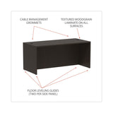 Alera® Alera Valencia Series Straight Front Desk Shell, 65" x 29.5" x 29.63", Espresso (ALEVA216630ES) Each