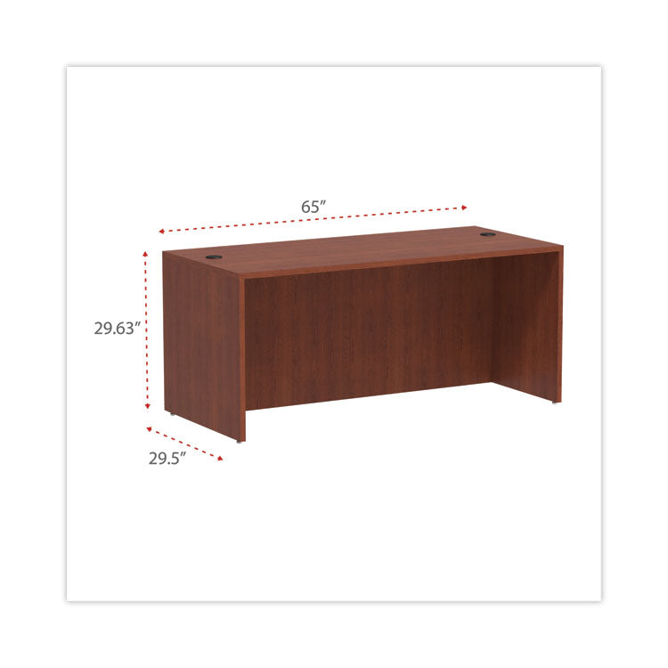 Alera® Alera Valencia Series Straight Front Desk Shell, 65" x 29.5" x 29.63", Medium Cherry (ALEVA216630MC)