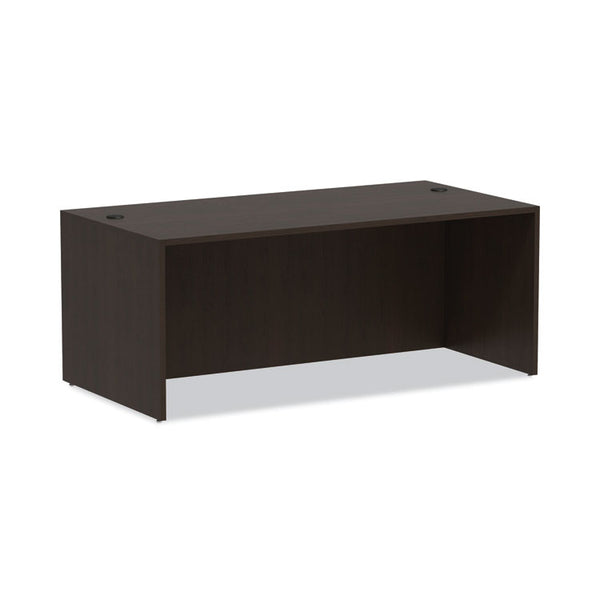 Alera® Alera Valencia Series Straight Front Desk Shell, 71" x 35.5" x 29.63", Espresso (ALEVA217236ES)