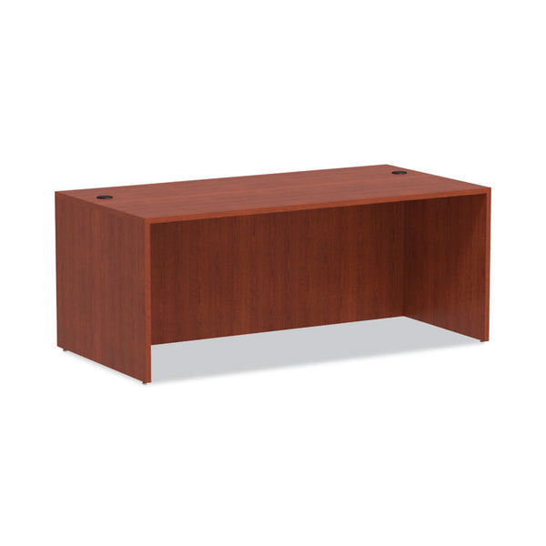 Alera® Alera Valencia Series Straight Front Desk Shell, 71" x 35.5" x 29.63", Medium Cherry (ALEVA217236MC)