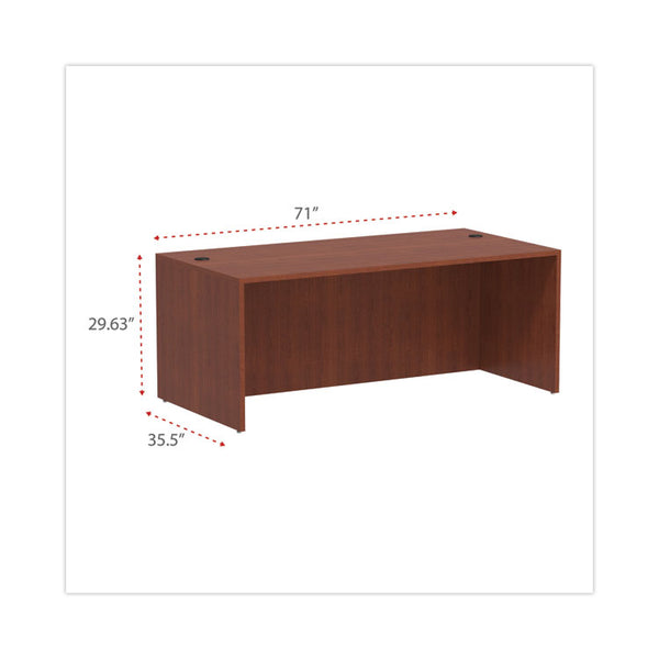 Alera® Alera Valencia Series Straight Front Desk Shell, 71" x 35.5" x 29.63", Medium Cherry (ALEVA217236MC)