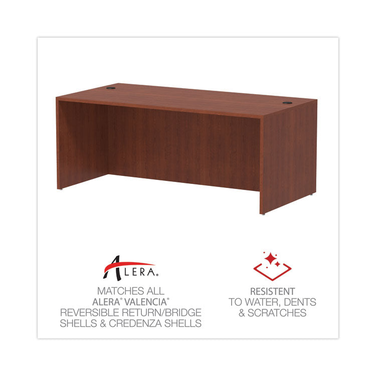 Alera® Alera Valencia Series Straight Front Desk Shell, 71" x 35.5" x 29.63", Medium Cherry (ALEVA217236MC)