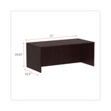 Alera® Alera Valencia Series Straight Front Desk Shell, 71" x 35.5" x 29.63", Mahogany (ALEVA217236MY)