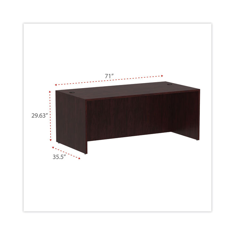 Alera® Alera Valencia Series Straight Front Desk Shell, 71" x 35.5" x 29.63", Mahogany (ALEVA217236MY)