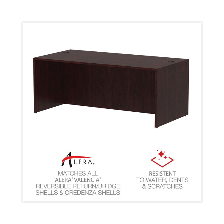 Alera® Alera Valencia Series Straight Front Desk Shell, 71" x 35.5" x 29.63", Mahogany (ALEVA217236MY)