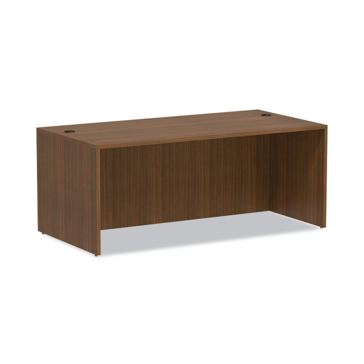 Alera® Alera Valencia Series Straight Front Desk Shell, 71" x 35.5" x 29.63", Modern Walnut (ALEVA217236WA)