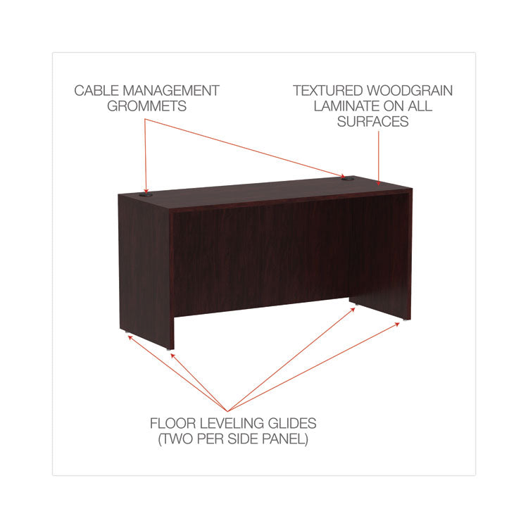 Alera® Alera Valencia Series Credenza Shell, 59.13w x 23.63d x 29.5h, Mahogany (ALEVA256024MY) Each