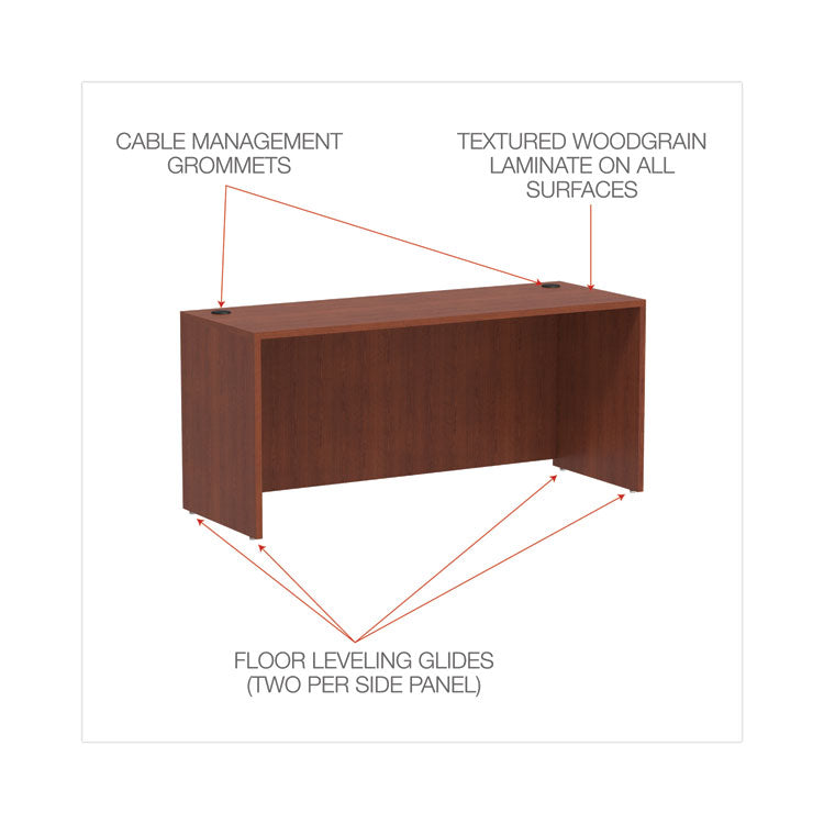 Alera® Alera Valencia Series Credenza Shells, 65w x 23.6d x 29.5h, Medium Cherry (ALEVA256624MC)