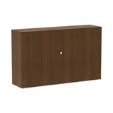 Alera® Alera Valencia Series Hutch with Doors, 4 Compartments, 58.88w x 15d x 35.38h, Modern Walnut (ALEVA286015WA)