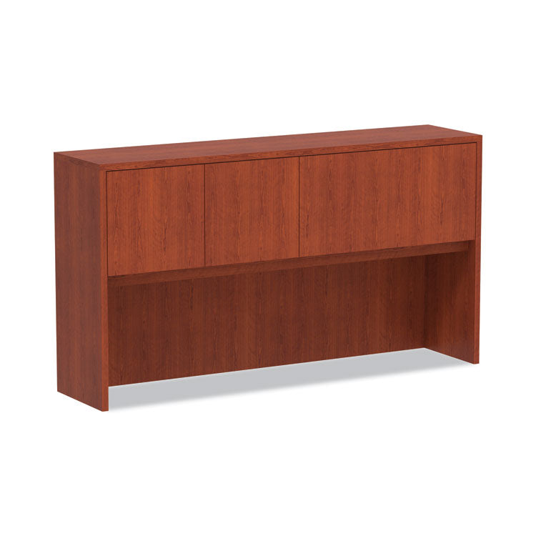 Alera® Alera Valencia Series Hutch with Doors, 4 Compartments, 64.75w x 154d x 35.38h, Medium Cherry (ALEVA286615MC)