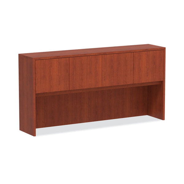 Alera® Alera Valencia Series Hutch with Doors, 4 Compartments, 70.63w x 15d x 35.38h, Medium Cherry (ALEVA287215MC)