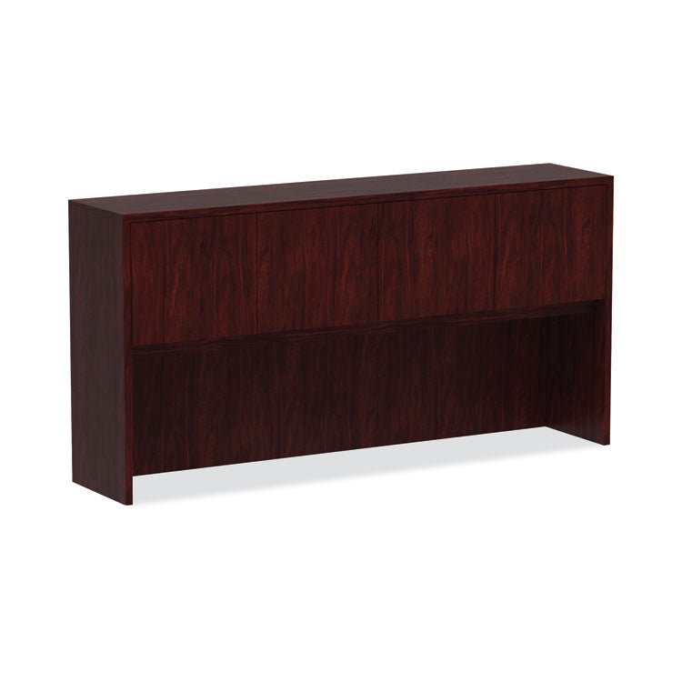 Alera® Alera Valencia Series Hutch with Doors, 4 Compartments, 70.63w x 15d x 35.38h, Mahogany (ALEVA287215MY) Each