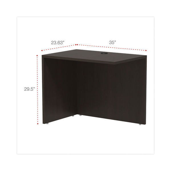 Alera® Alera Valencia Series Reversible Return/Bridge Shell, 35w x 23.63d x 29.5h, Espresso (ALEVA353624ES)