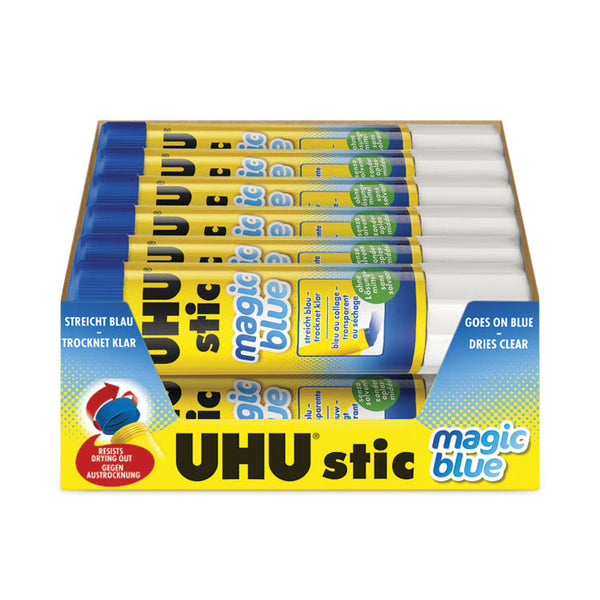 UHU® Stic Permanent Glue Stick, 1.41 oz, Applies Blue, Dries Clear (STD99653) Each