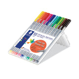 Staedtler® Triplus Fineliner Porous Point Pen, Stick, Extra-Fine 0.3 mm, Assorted Ink and Barrel Colors, 10/Pack (STD334SB10A6) Set of 10