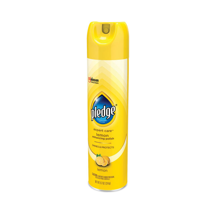 Pledge® Furniture Polish, Lemon, 9.7 oz Aerosol Spray (SJN336298EA)