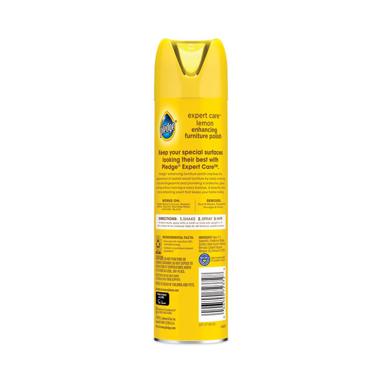 Pledge® Furniture Polish, Lemon, 9.7 oz Aerosol Spray (SJN336298EA)