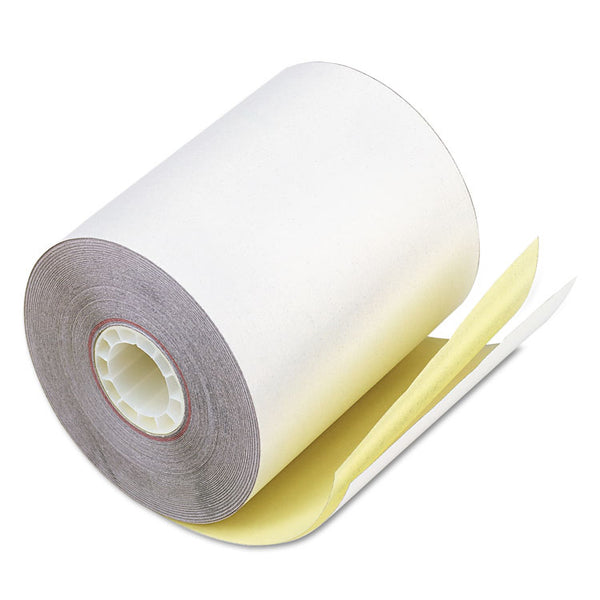 Iconex™ Impact Printing Carbonless Paper Rolls, 0.69" Core, 3.25" x 80 ft, White/Canary, 60/Carton (ICX90770452)