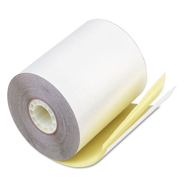 Iconex™ Impact Printing Carbonless Paper Rolls, 0.69" Core, 3.25" x 80 ft, White/Canary, 60/Carton (ICX90770452) Case of 60