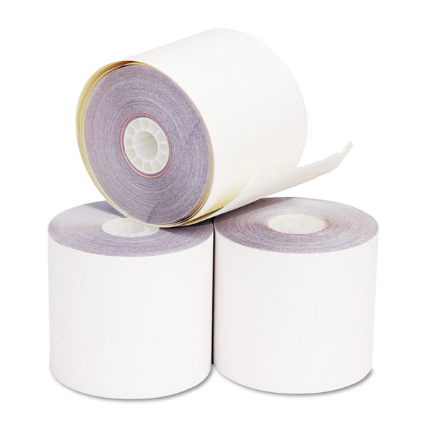 Iconex™ Impact Printing Carbonless Paper Rolls, 2.25" x 70 ft, White/Canary, 50/Carton (ICX90770444)