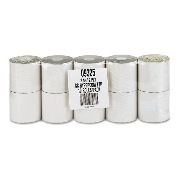 Iconex™ Impact Printing Carbonless Paper Rolls, 2.25" x 70 ft, White/Canary, 10/Pack (ICX90770440)