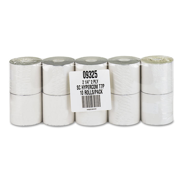 Iconex™ Impact Printing Carbonless Paper Rolls, 2.25" x 70 ft, White/Canary, 10/Pack (ICX90770440) Pack of 10