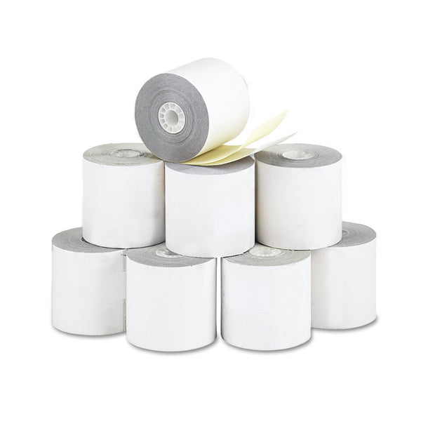 Iconex™ Impact Printing Carbonless Paper Rolls, 2.25" x 70 ft, White/Canary, 10/Pack (ICX90770440)