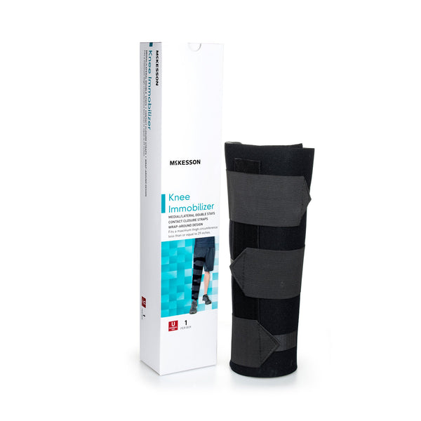 McKesson Knee Immobilizer One Size Fits Most Up to 29 Inch Thigh Circumference 12 Inch Length Left or Right Knee (1159091_EA) 1/EA