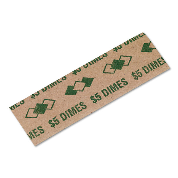 Iconex™ Tubular Coin Wrappers, Dimes, $5, Pop-Open Wrappers, 1000/Pack (ICX94190053) Pack of 1,000