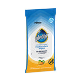 Pledge® Multi-Surface Cleaner Wet Wipes, Cloth, 7 x 10, Fresh Citrus, White, 25/Pack, 12 Packs/Carton (SJN336274)