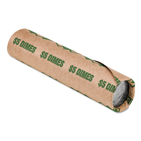 Iconex™ Preformed Tubular Coin Wrappers, Dimes, $5, 1,000 Wrappers/Box (PMC65071) Pack of 1000