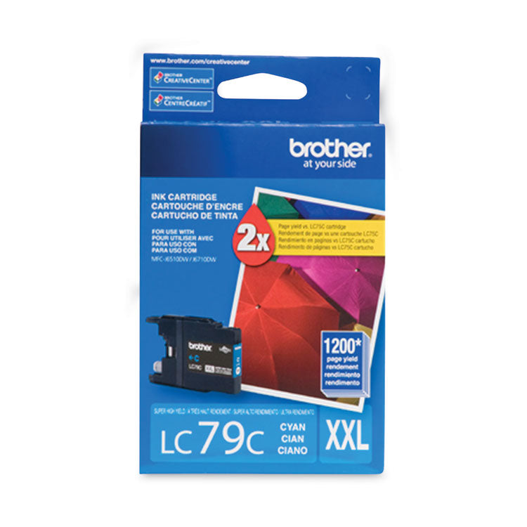 Brother LC79C Innobella Super High-Yield Ink, 1,200 Page-Yield, Cyan (BRTLC79C)