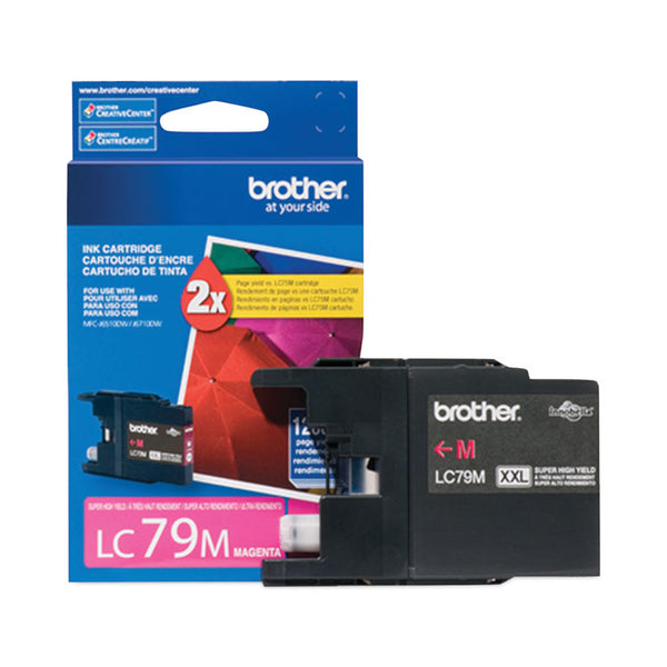 Brother LC79M Innobella Super High-Yield Ink, 1,200 Page-Yield, Magenta (BRTLC79M)