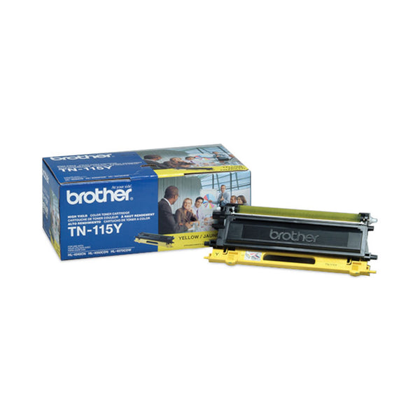 Brother TN115Y High-Yield Toner, 2,500 Page-Yield, Yellow (BRTTN115Y)