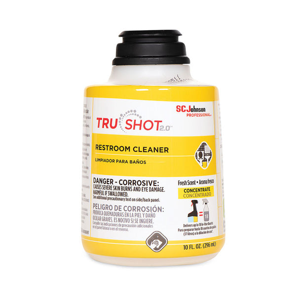 SC Johnson Professional® TruShot 2.0 Restroom Cleaner, Clean Fresh Scent, 10 oz Cartridge, 4/Carton (SJN315384)