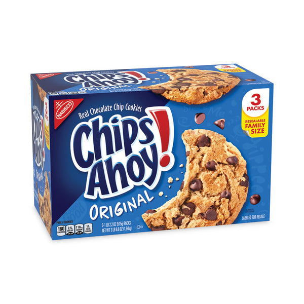 Nabisco® Chips Ahoy Chocolate Chip Cookies, 3 Resealable Bags, 3 lb 6.6 oz Box, Ships in 1-3 Business Days (GRR22000425)