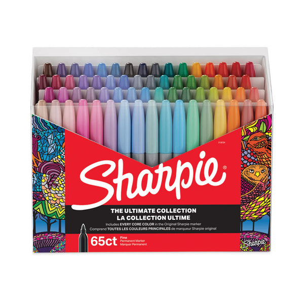 Sharpie® Fine Tip Permanent Marker, Fine Bullet Tip, Assorted Colors, 65/Pack (SAN2136724)