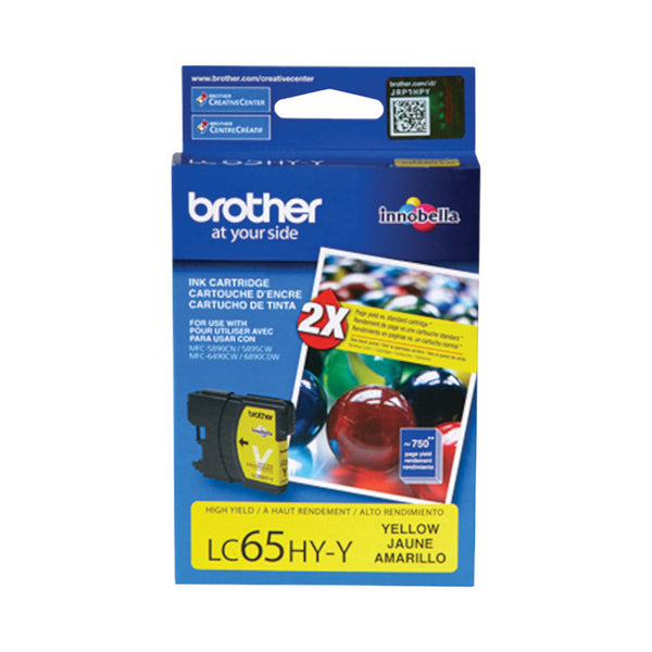 Brother LC65HYC Innobella High-Yield Ink, 750 Page-Yield, Cyan (BRTLC65HYC)