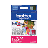 Brother LC51M Innobella Ink, 400 Page-Yield, Magenta (BRTLC51M)